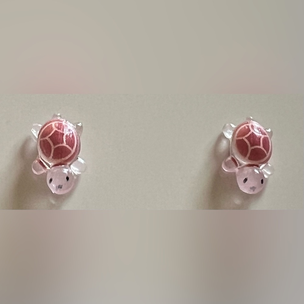 Handmade turtle earrings - Picture 3 of 6